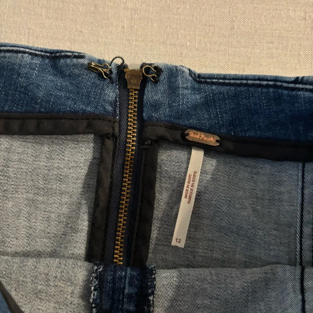 Free People Modern Femme Mini Skirt Westminster Blue 12 - Picture 4 of 8